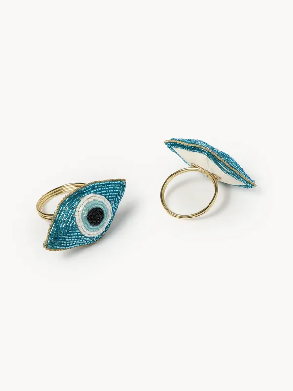 Anillos para servilletas artesanales Eye, set de 2 - Les Ottomans
