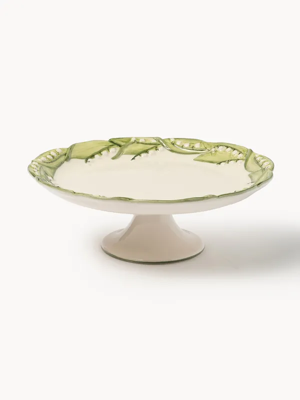 Fuente para postre pintada a mano Lily of the Valley - Les Ottomans