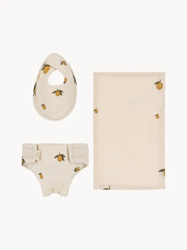 Set de cambio para muñeca con bolsa Lemon - Konges Slojd