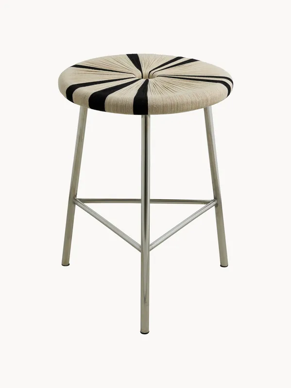 Taburete bajo Morice, negro/ivory - Nordal