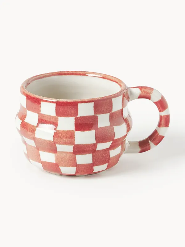 Tazas con estampado a cuadros Ysia, set de 4 - Nordal