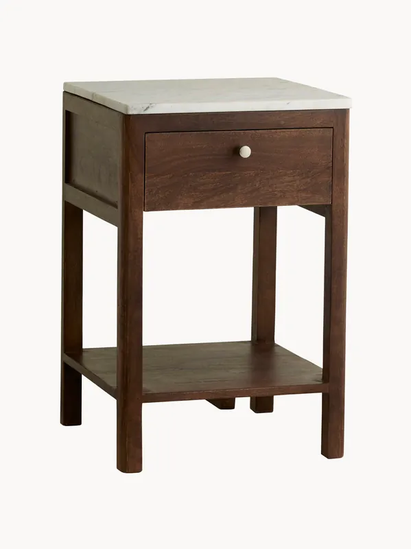 Mesita de noche de madera de mango Bille - Nordal