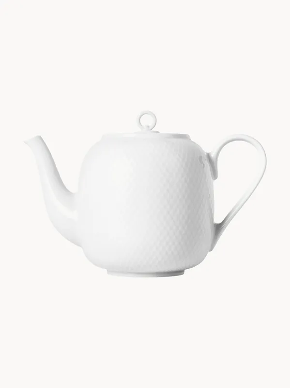 Tetera de porcelana con relieves Rhombe Earth, 1,9 L - Lyngby Porcelaen