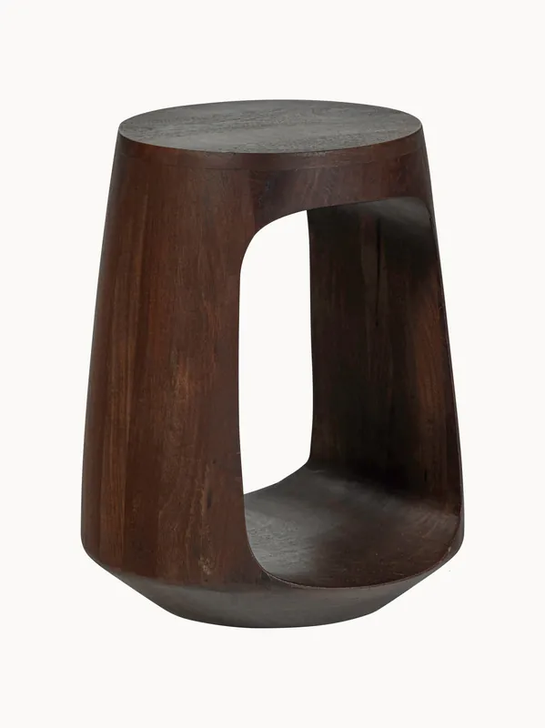 Mesa auxiliar redonda de madera de mango Bayo - WOOOD