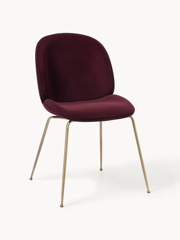 WESTWING x GUBI, silla de comedor de terciopelo Beetle by Delia Lachance