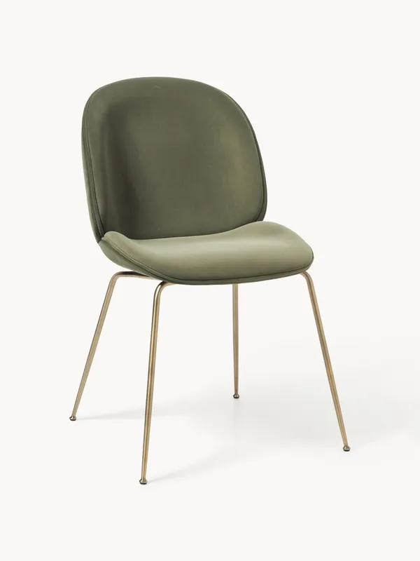 WESTWING x GUBI, silla de comedor de terciopelo Beetle by Delia Lachance