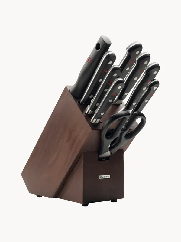 Bloque de cuchillos de madera de fresno Classic, set de 9 - WÜSTHOF