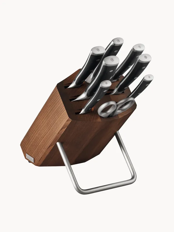 Bloque de cuchillos de madera de haya Classic Icon, set de 8 - WÜSTHOF
