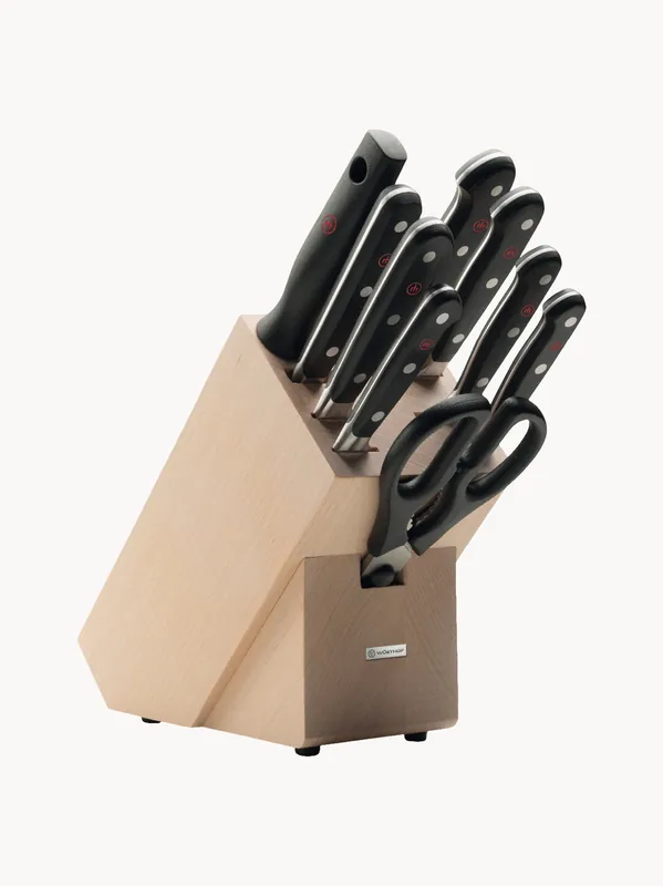 Bloque de cuchillos de madera de haya Classic, 9 pzas. - WÜSTHOF