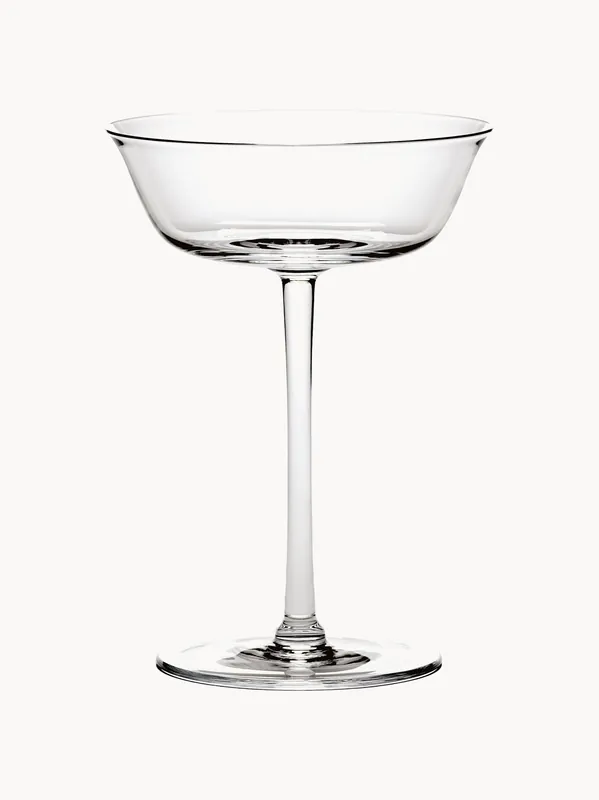 Copas pompadour de champán de cristal sopladas Grace, set de 4 - SERAX