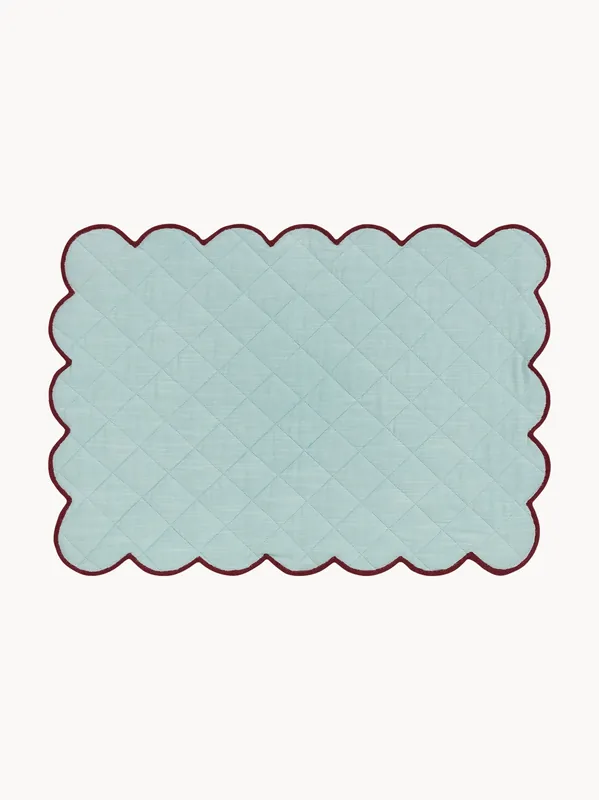 Mantel individual de algodón Scalloped - Anna + Nina