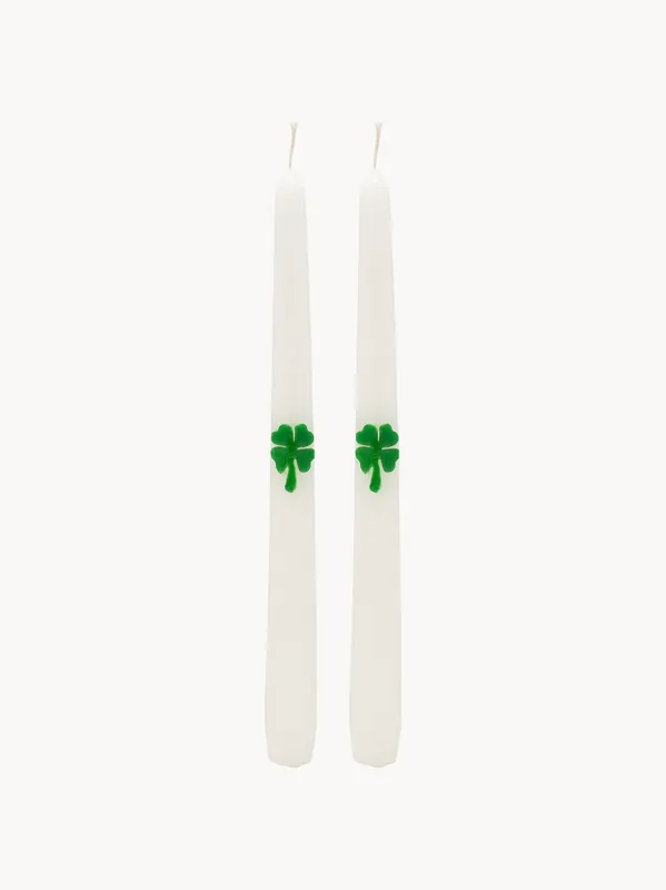 Velas cónicas Shamrock, set de 2 - Anna + Nina