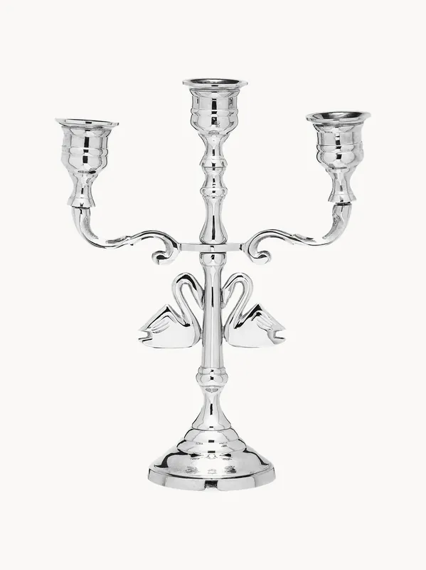 Candelabro Argent Swans - Anna + Nina