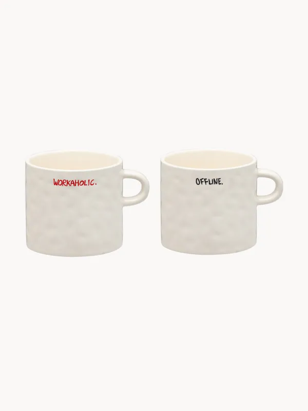 Tazas pintadas a mano All About Balance, set de 2 - Anna + Nina
