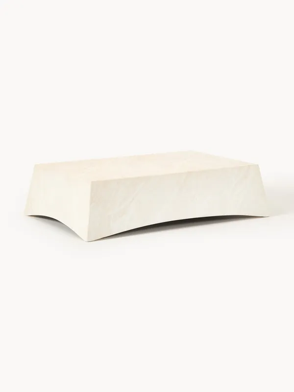 Mesa de centro de interior/exterior con efecto travertino Mohi, An 120 cm - Westwing Collection