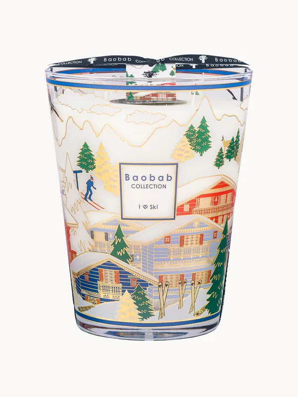 Vela perfumada I Love Ski (hoja de higuera, iris, almizcle) - Baobab