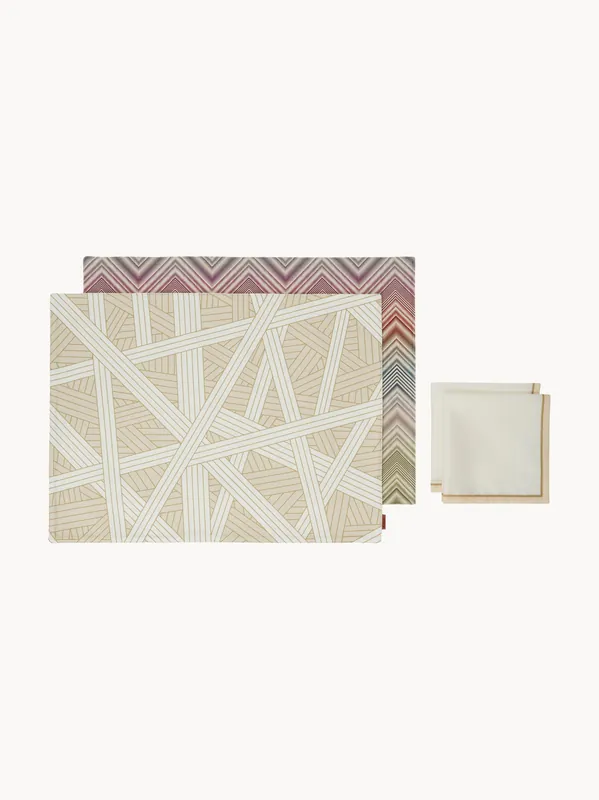 Manteles individuales y servilletas de algodón Nastri, set de 4 - Missoni