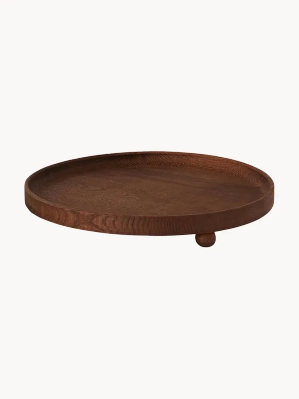 Bandeja redonda de madera de roble Inka - Oyoy Living Design