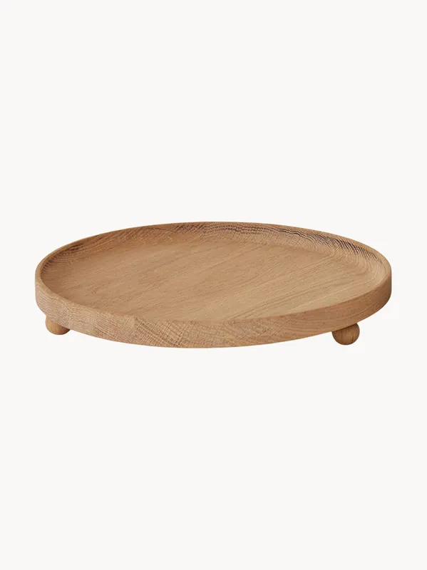 Bandeja redonda de madera de roble Inka - Oyoy Living Design