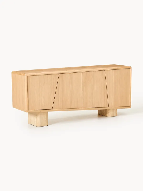 Aparador de madera con patas de travertino Tundra - Westwing Collection