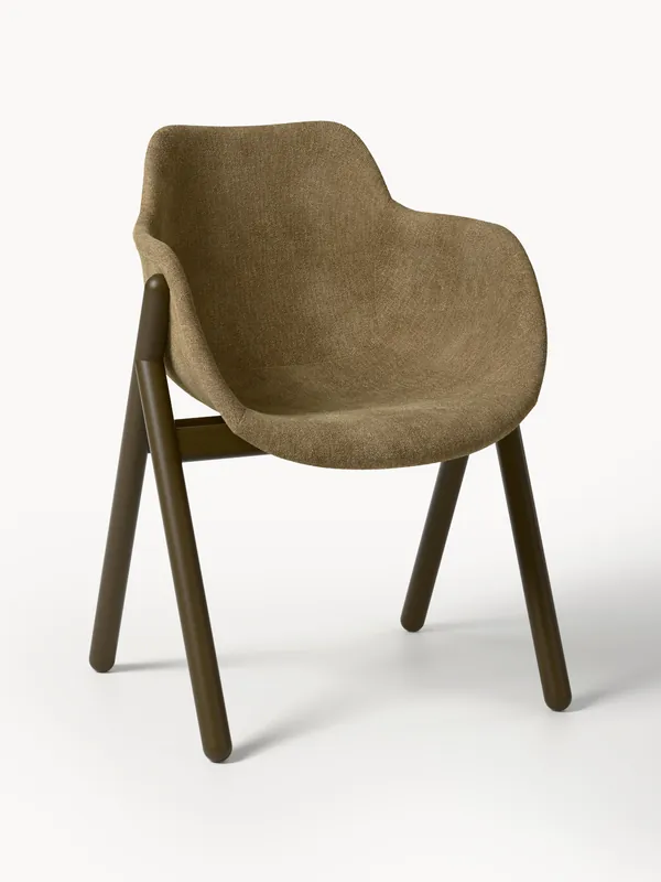 Silla con reposabrazos tapizada Carmi - Westwing Collection