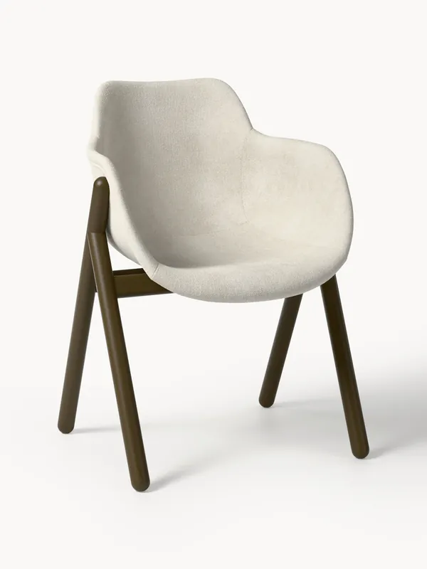 Silla con reposabrazos tapizada Carmi - Westwing Collection