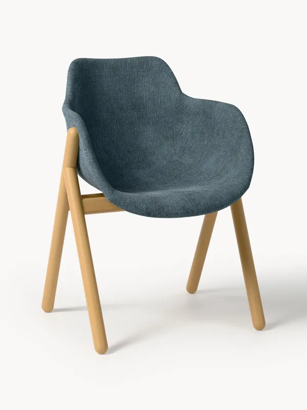 Silla con reposabrazos tapizada Carmi - Westwing Collection