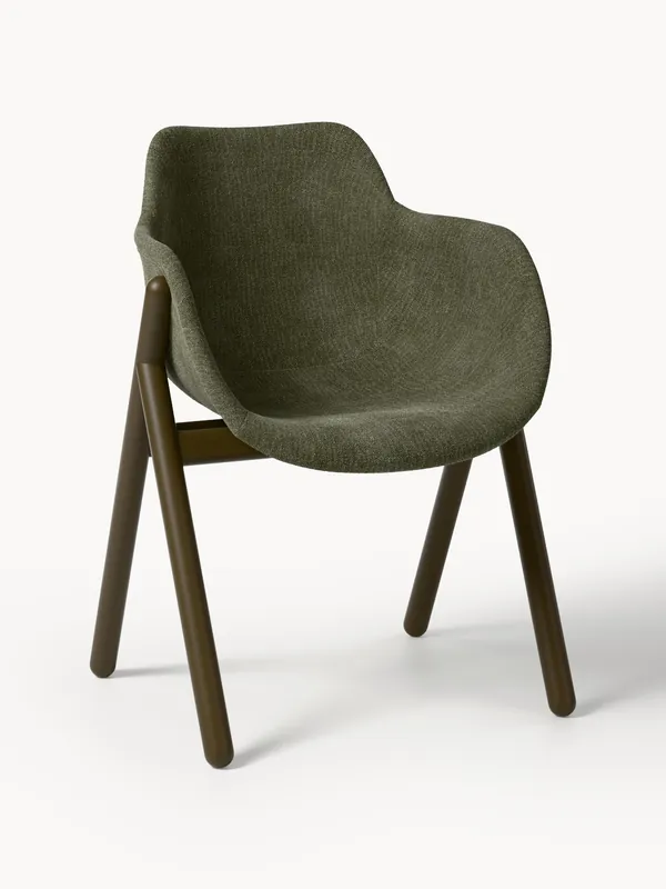 Silla con reposabrazos tapizada Carmi - Westwing Collection
