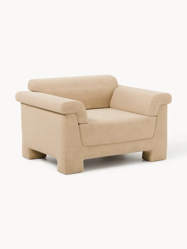 Sillón en tejido bouclé Atlas - Westwing Collection