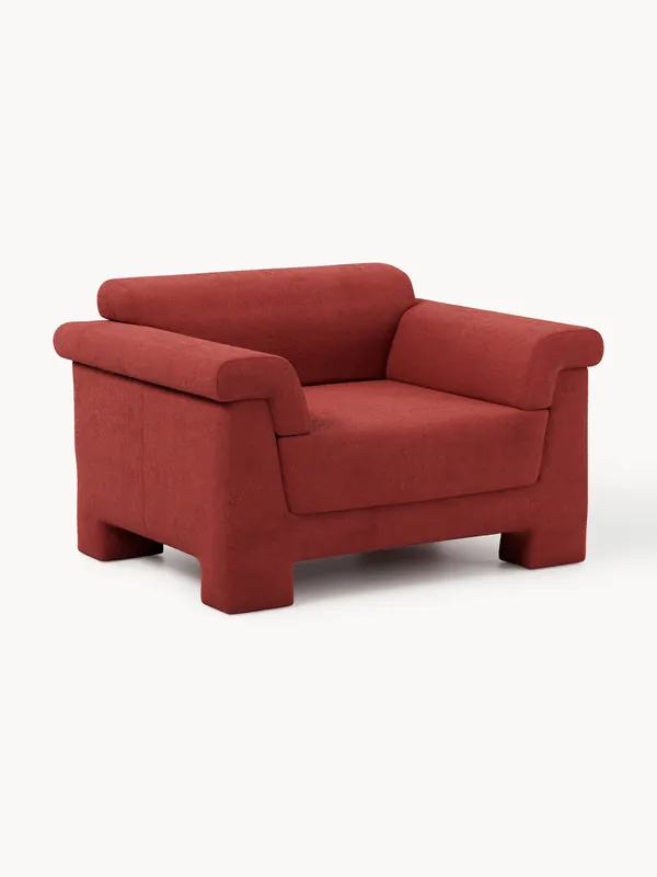Sillón en tejido bouclé Atlas - Westwing Collection