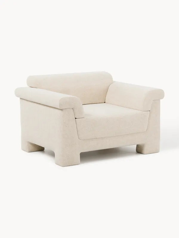 Sillón en tejido bouclé Atlas - Westwing Collection