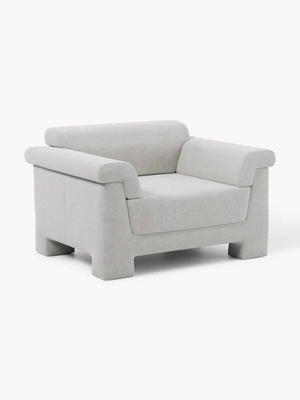 Sillón en tejido bouclé Atlas - Westwing Collection