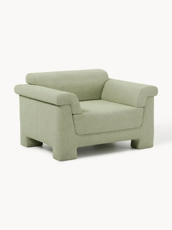 Sillón en tejido bouclé Atlas - Westwing Collection