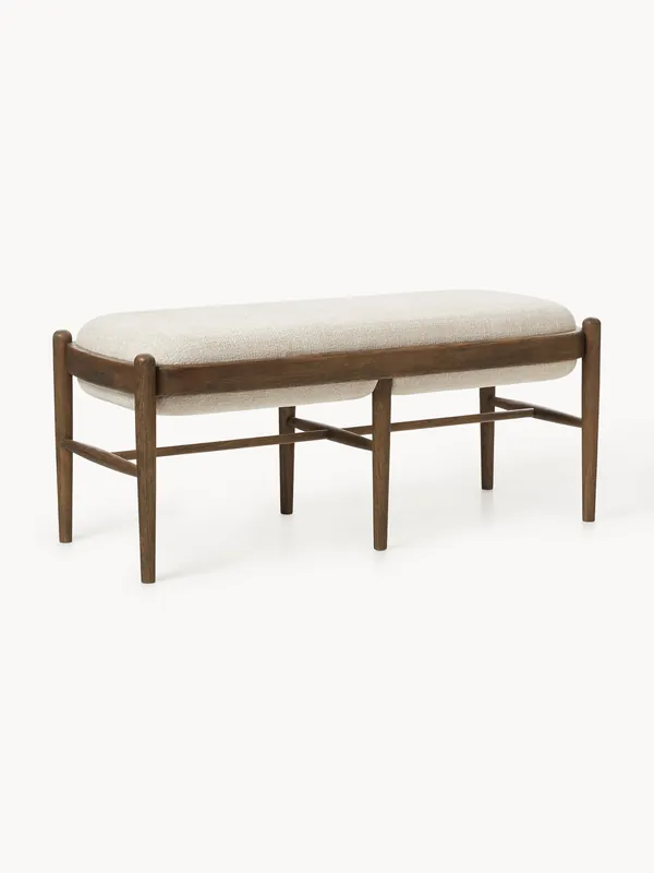 Banco tapizado de madera de roble Imara - Westwing Collection