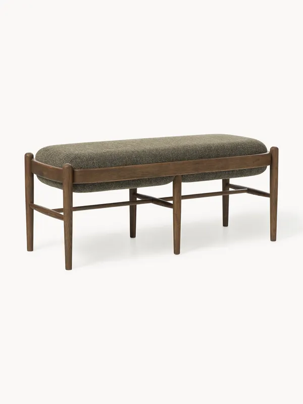 Banco tapizado de madera de roble Imara - Westwing Collection
