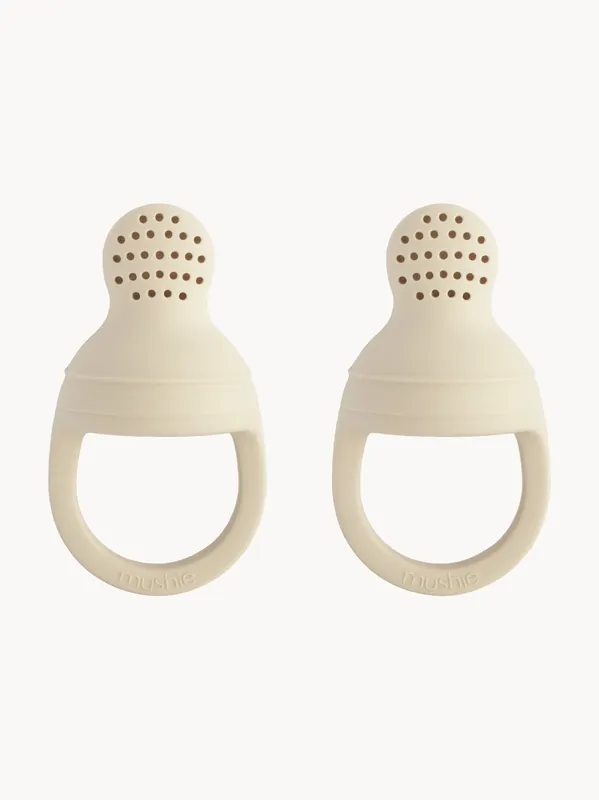 Alimentadores de comida infantiles Ivory, set de 2 - Mushie
