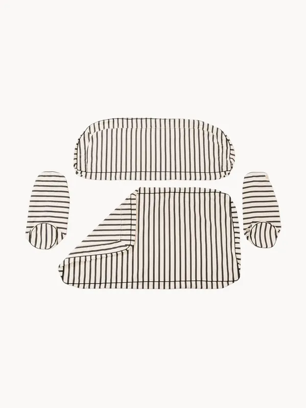 Fundas de tapizado a rayas Al Fresco, set de 4 - Business & Pleasure