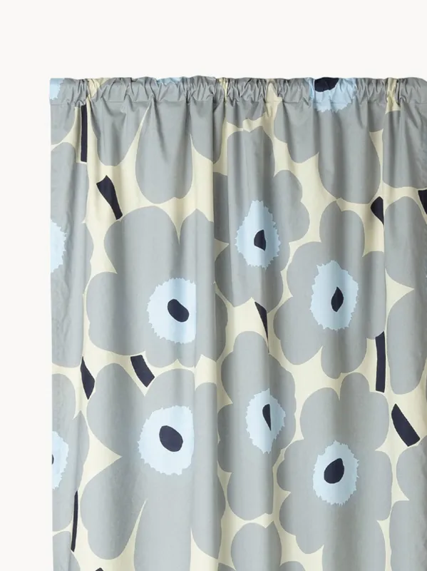 Cortinas translúcidas con trabillas Unikko, An 135 cm - Marimekko
