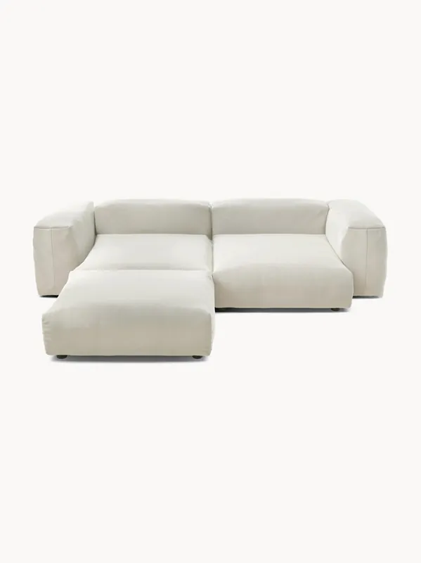 Sofá esquinero modular de terciopelo Vetsak (3 plazas)