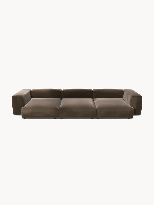 Sofá modular de terciopelo Vetsak (4 plazas)