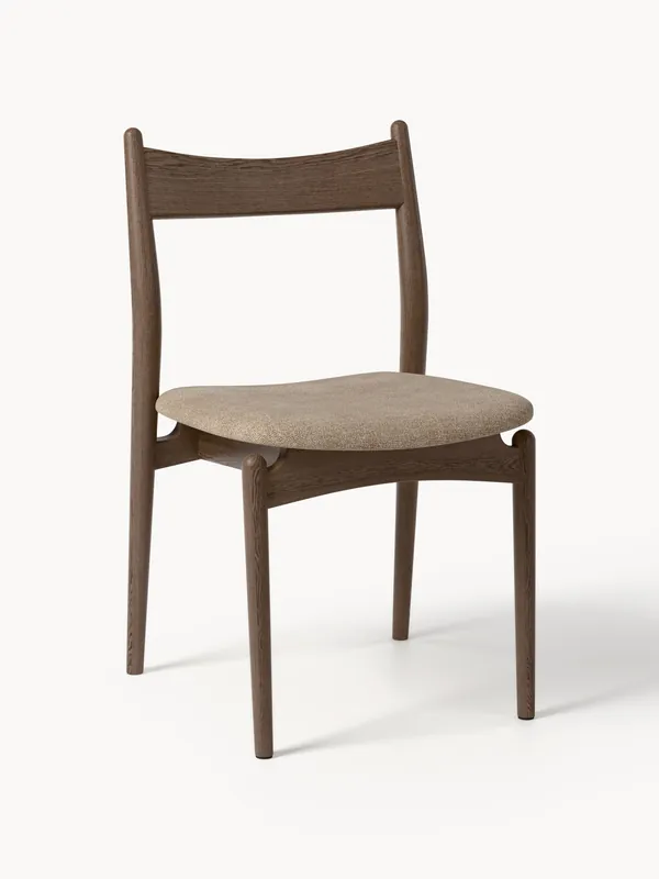 Silla de comedor de fresno con asiento acolchado Koa - Westwing Collection