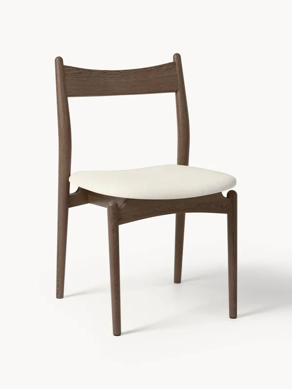 Silla de comedor de fresno con asiento acolchado Koa - Westwing Collection