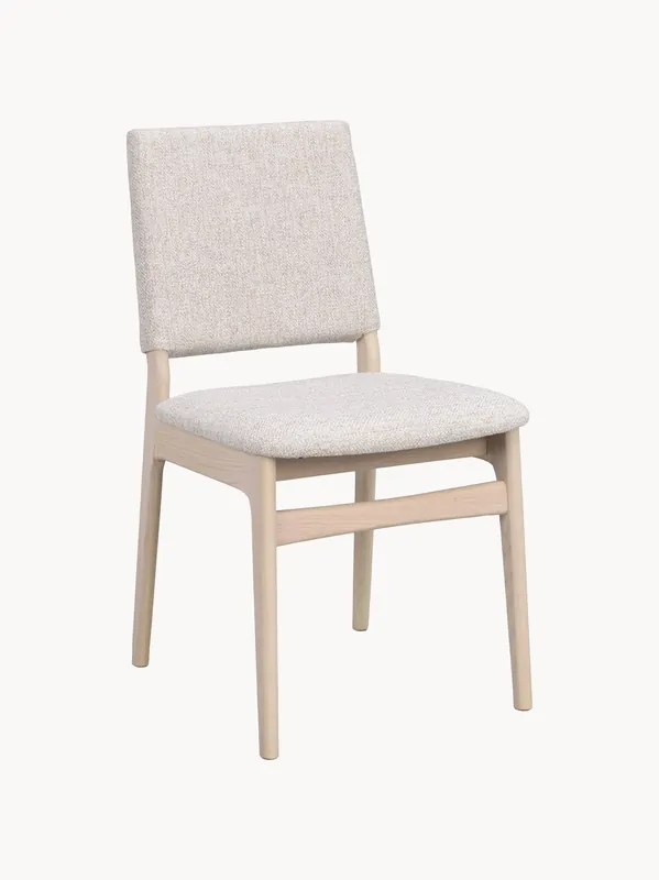 Sillas de comedor tapizadas de madera de roble Medford, set de 2 - Rowico Home