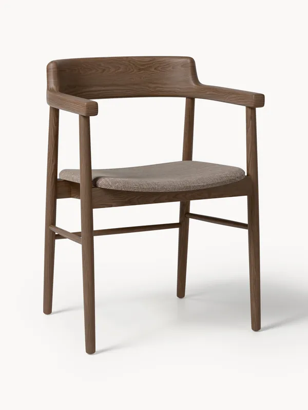 Silla de comedor de madera de roble con reposabrazos Bohr - Westwing Collection