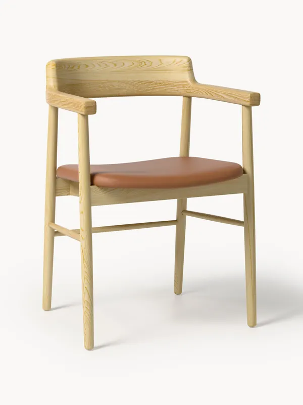 Silla de comedor de madera de roble con reposabrazos Bohr - Westwing Collection