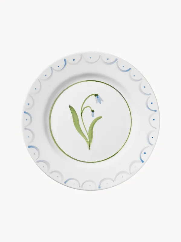 Plato de desayuno pintado a mano Cottage Flower - Pick a Poppy