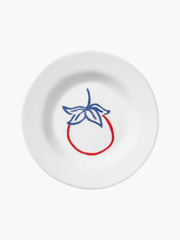 Plato de postre pintado a mano Picnic - Pick a Poppy