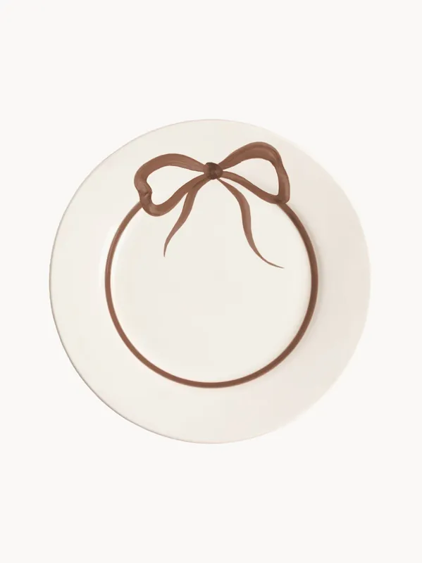 Plato llano pintado a mano Bow - Pick a Poppy
