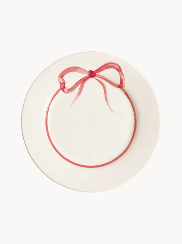 Plato llano pintado a mano Bow - Pick a Poppy