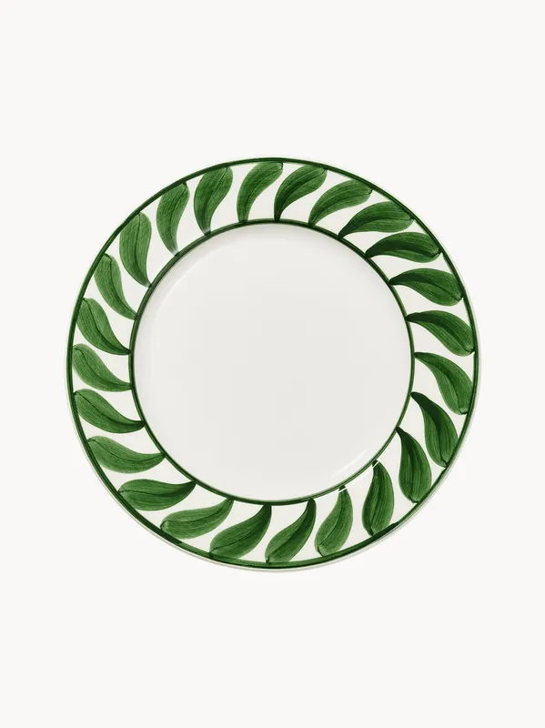 Plato llano pintado a mano Swirl - Pick a Poppy